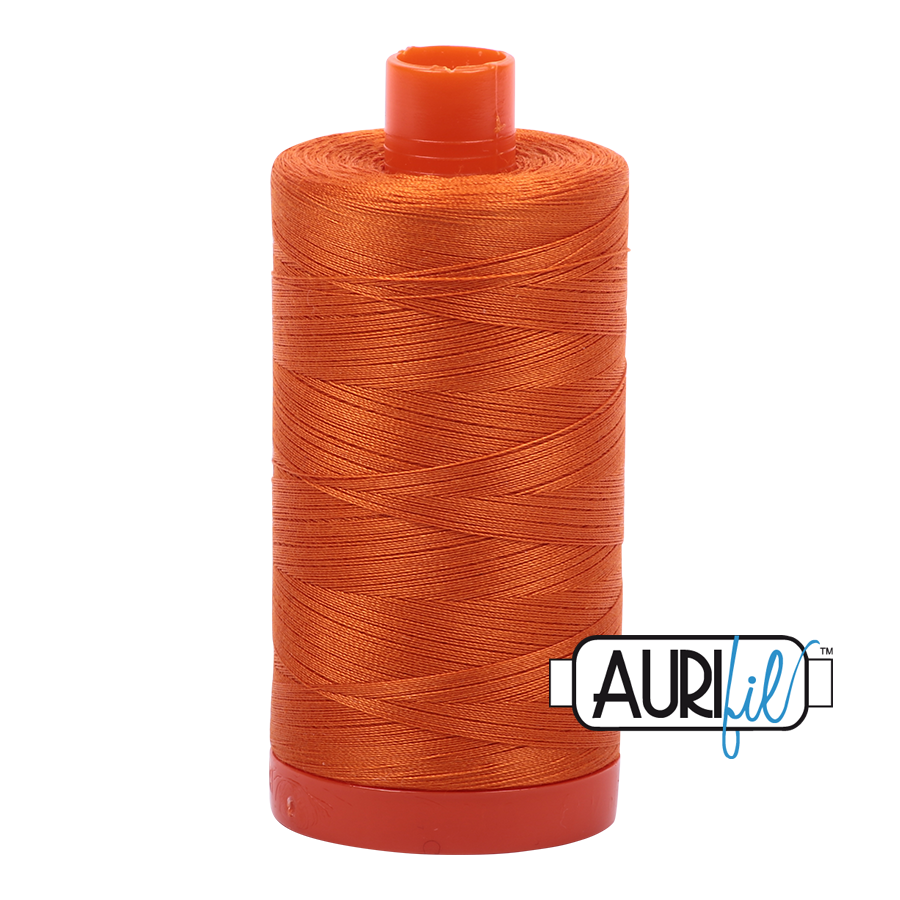 Aurifil 50 wt cotton thread, 1300m, Pumpkin (2150)