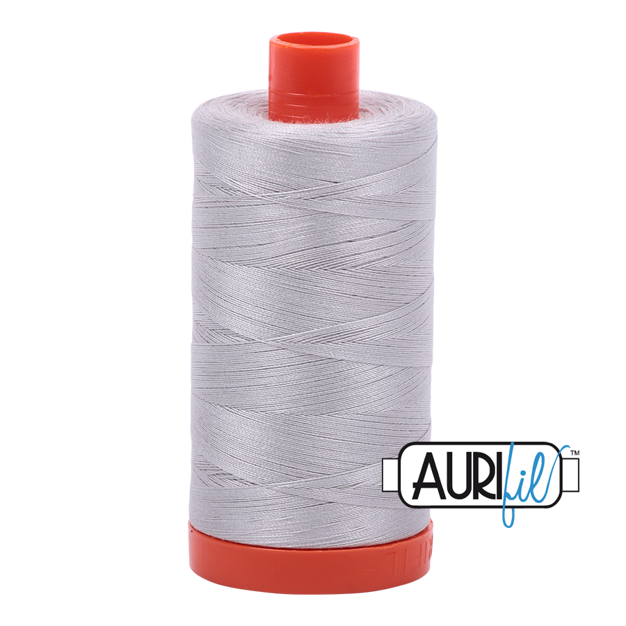 Aurifil 50 wt cotton thread, 1300m, Aluminum (2615)
