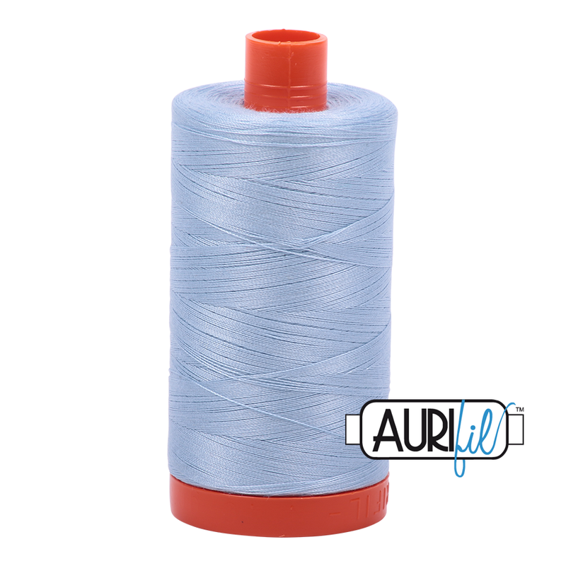 Aurifil 50 wt cotton thread, 1300m, Light Robin's Egg (2710)