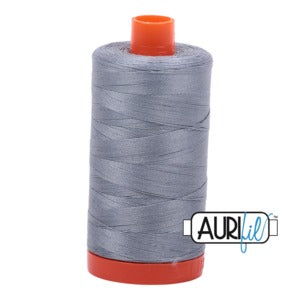 Aurifil 50 wt cotton thread, 1300m, Light Blue Grey (2610)