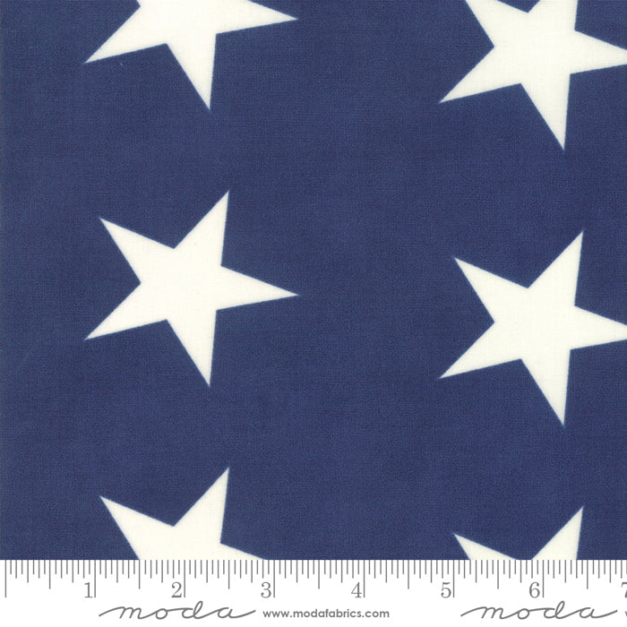 Mackinac Island Quilt Fabric - Star Bunting in Navy Blue - 14889 15