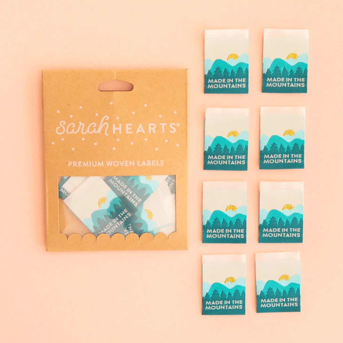 Made In The Mountains Woven Labels from Sarah Hearts - 834335