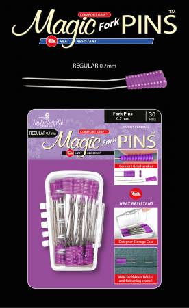 Magic Pins Fork Regular Quilting Pins - Fine, .07mm, set of 30 - 22085