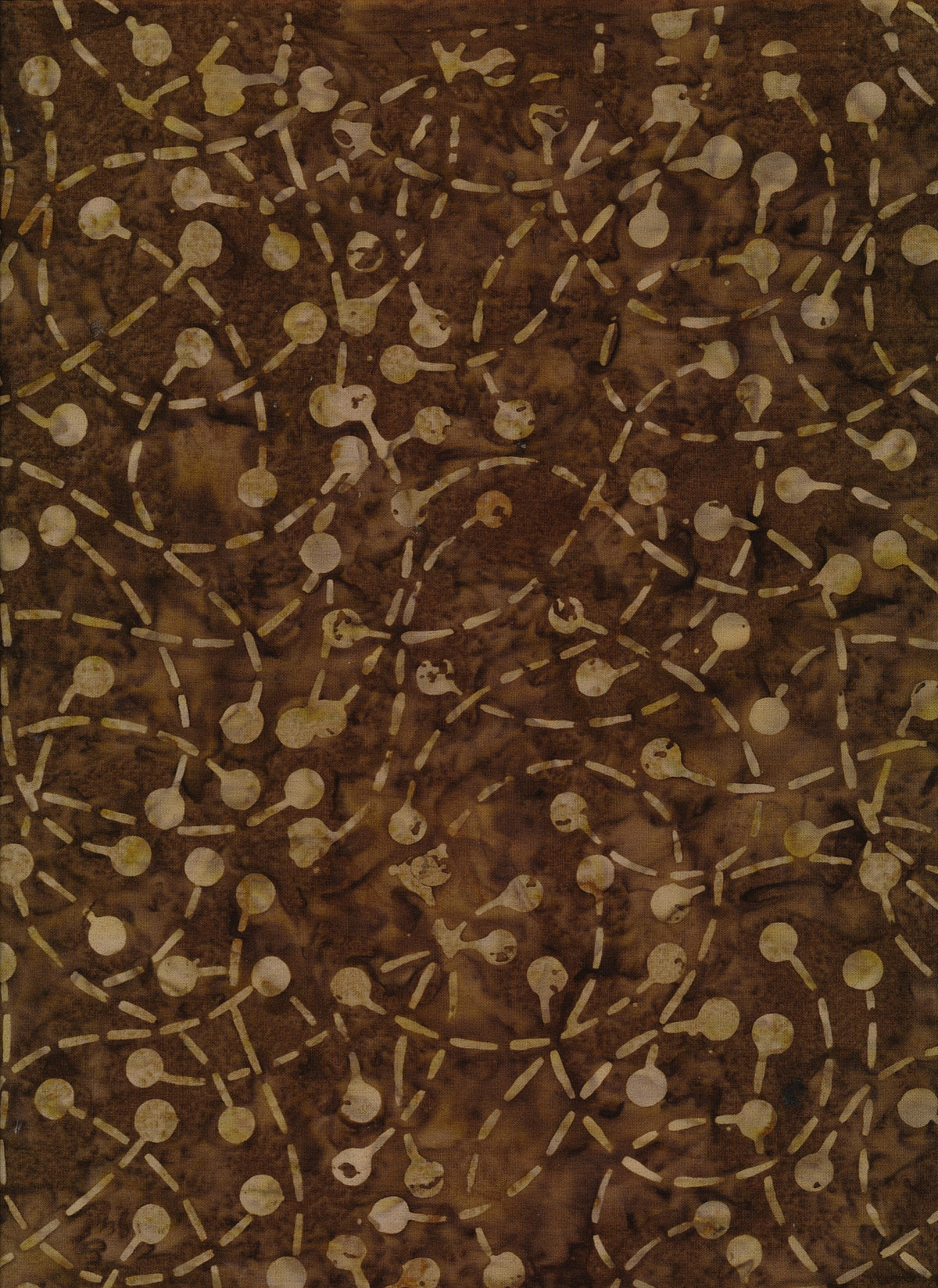Majestic Batiks Quilt Fabric - Hazel Dotted Lines in Brown - HAZEL 215