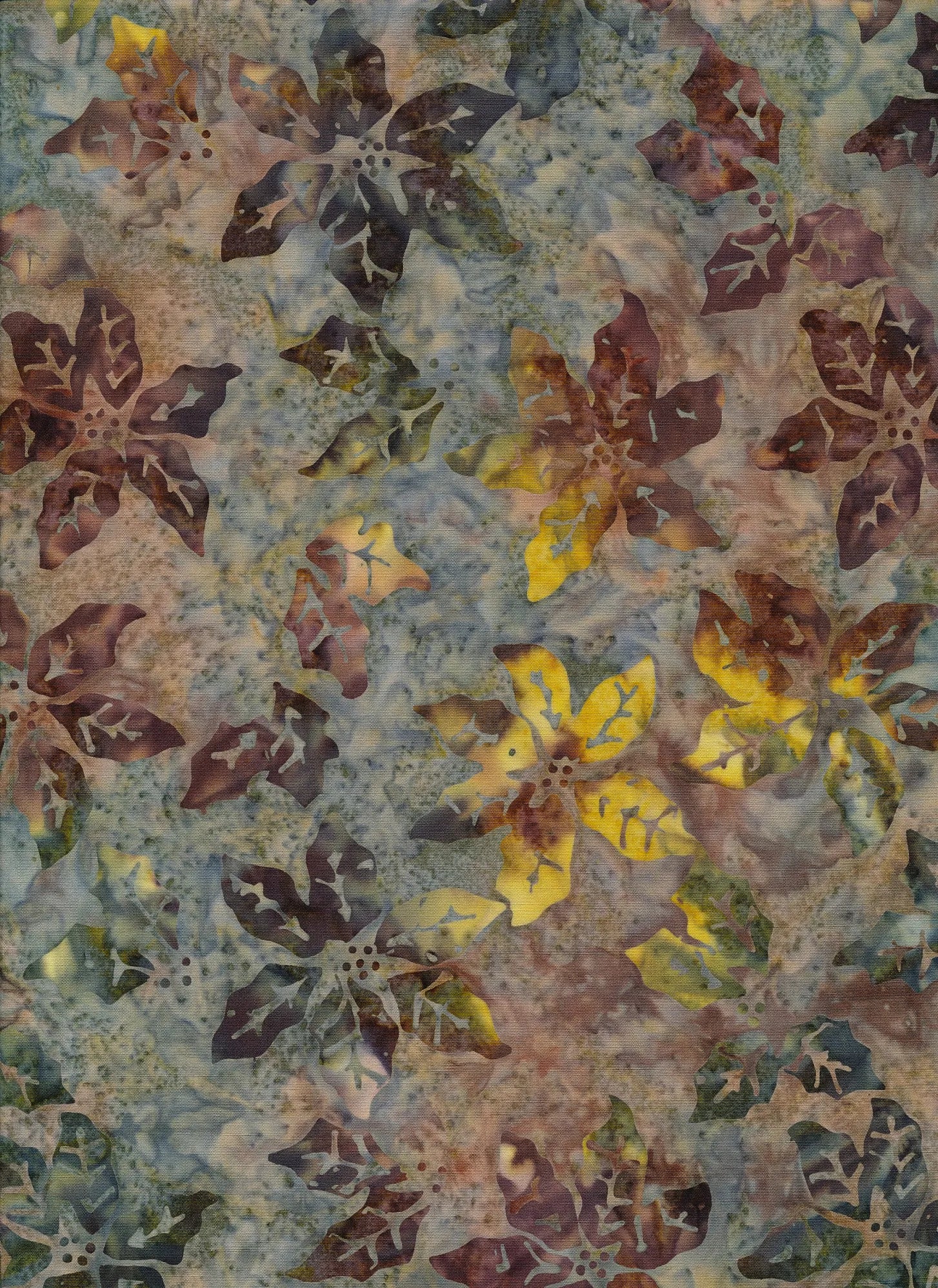 Majestic Batiks Quilt Fabric - Hazel Holly Leaves in Light Green - HAZEL 206