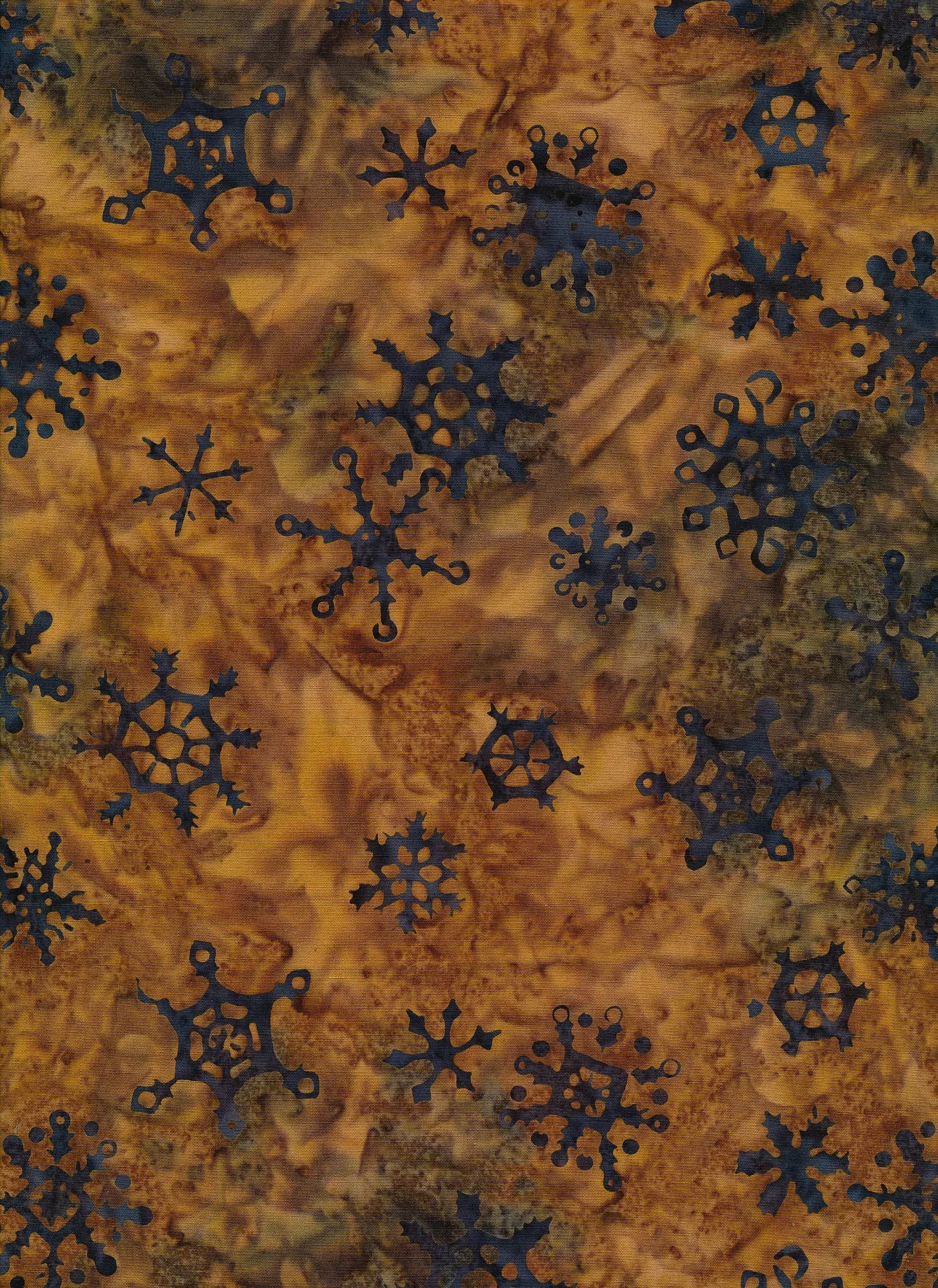Majestic Batiks Quilt Fabric - Hazel Snowflakes in Brown - HAZEL 221