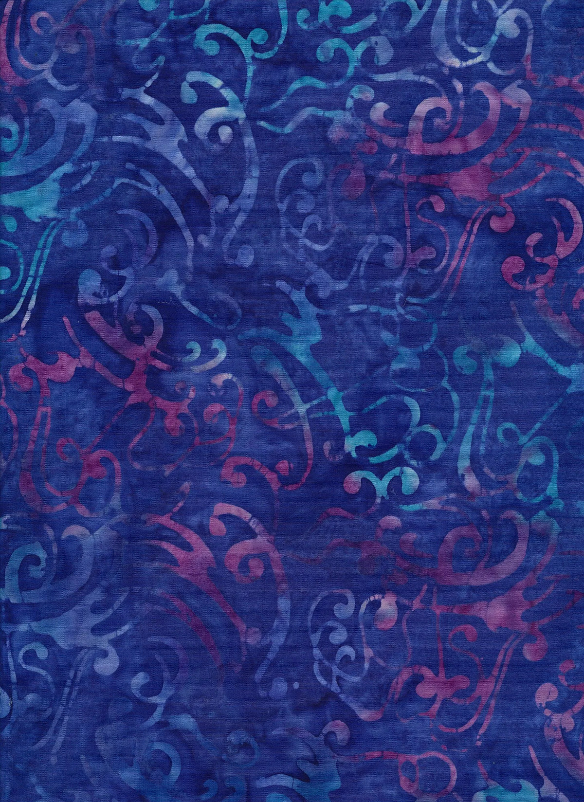 Majestic Batiks Quilt Fabric - Huckleberry Filigree in Blue/Purple - Huckleberry 924