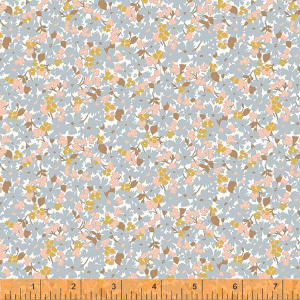 Meadow Quilt Fabric - Gather Packed Floral in Grey (Gray)/Multi - 53141-8