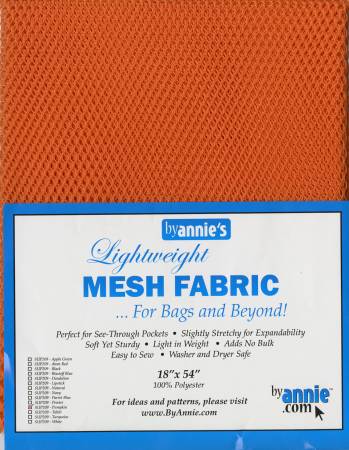 Mesh - Lightweight ByAnnie, 18 in x 54 in - Pumpkin  - SUP209-PUMP