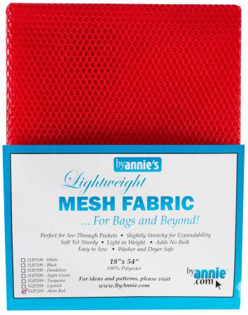 Mesh - Lightweight ByAnnie, 18 in x 54 in - Atomic Red - SUP209-RED