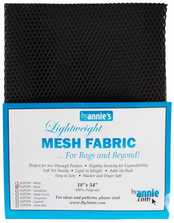 Mesh - Lightweight ByAnnie, 18 in x 54 in - Black - SUP209-BLK