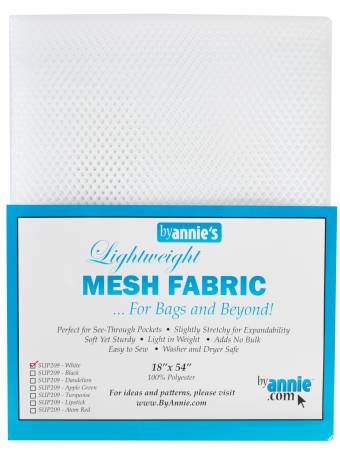 Mesh - Lightweight ByAnnie, 18 in x 54 in - White - SUP209-WH