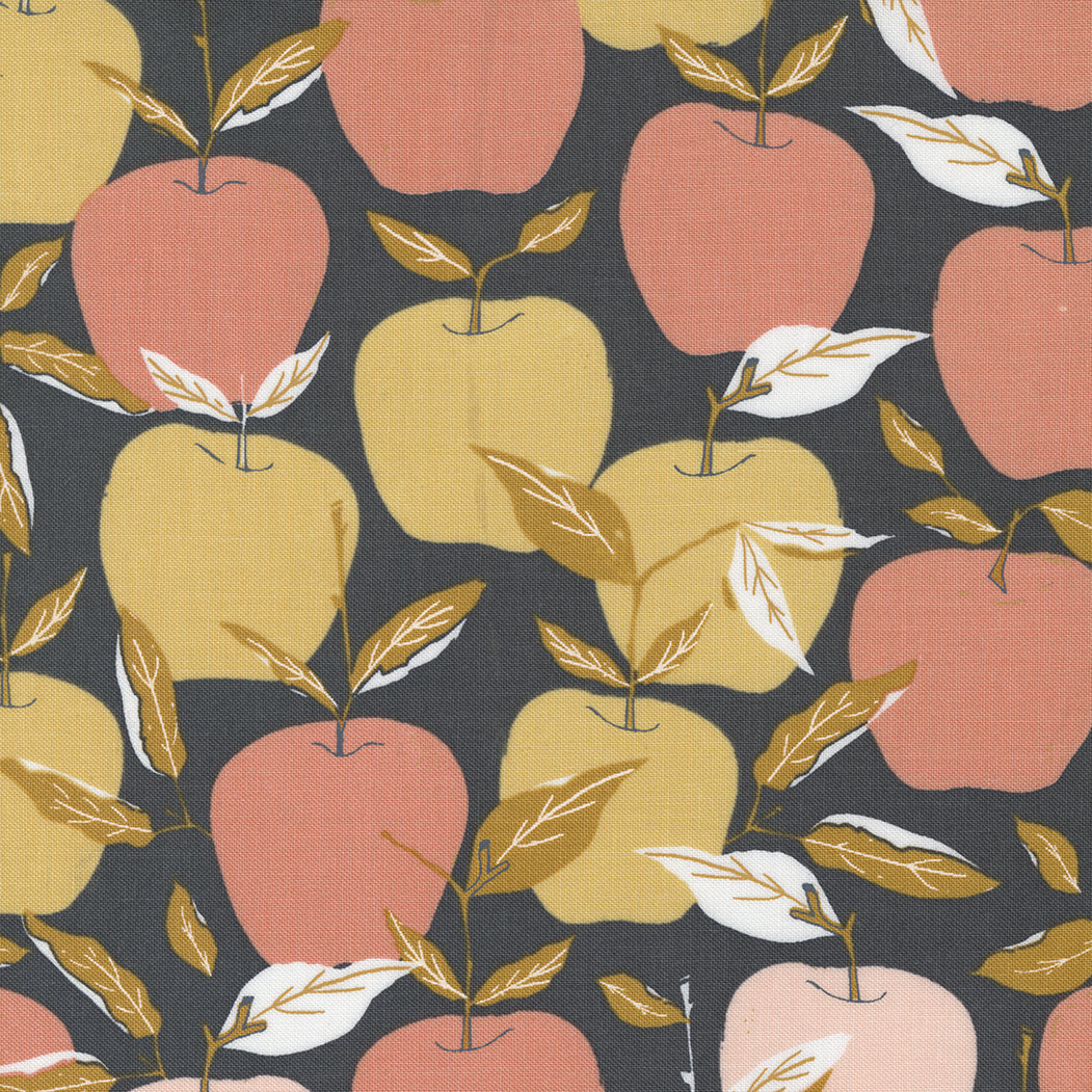 Midnight in the Garden Quilt Fabric - Enchanted Apples in Charcoal Gray/Multi - 43121 13