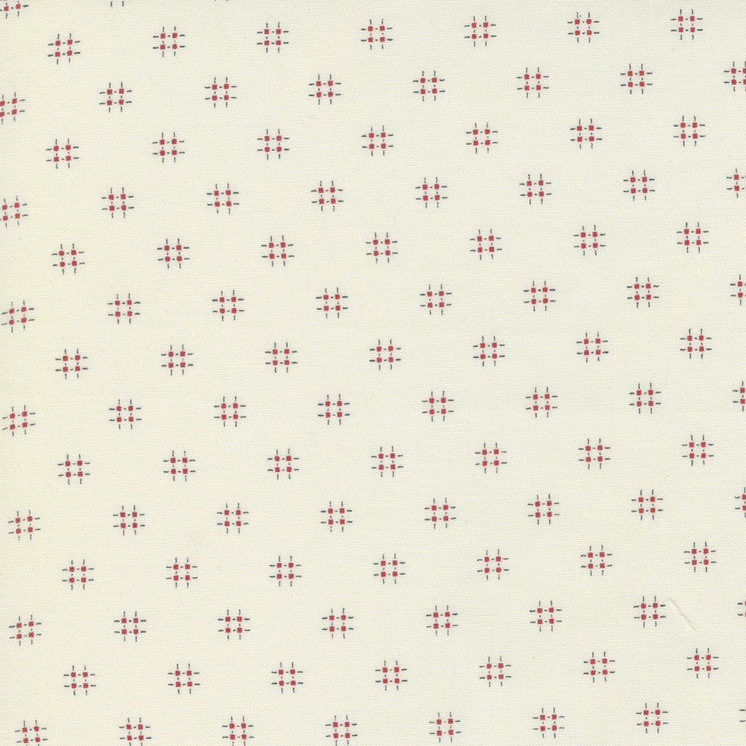 Mix it Up Quilt Fabric - Hashtag in Porcelain/Red - 33709 12