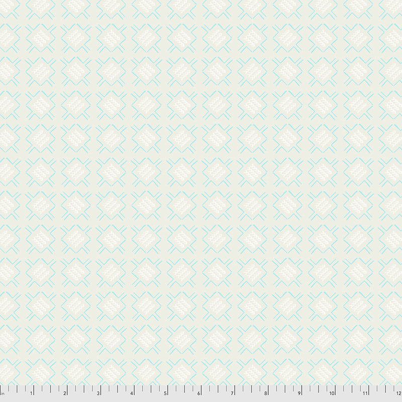 Mod Cloth Quilt Fabric - Iceberg (Blue Diamonds) in Wind - PWSK013.WIND