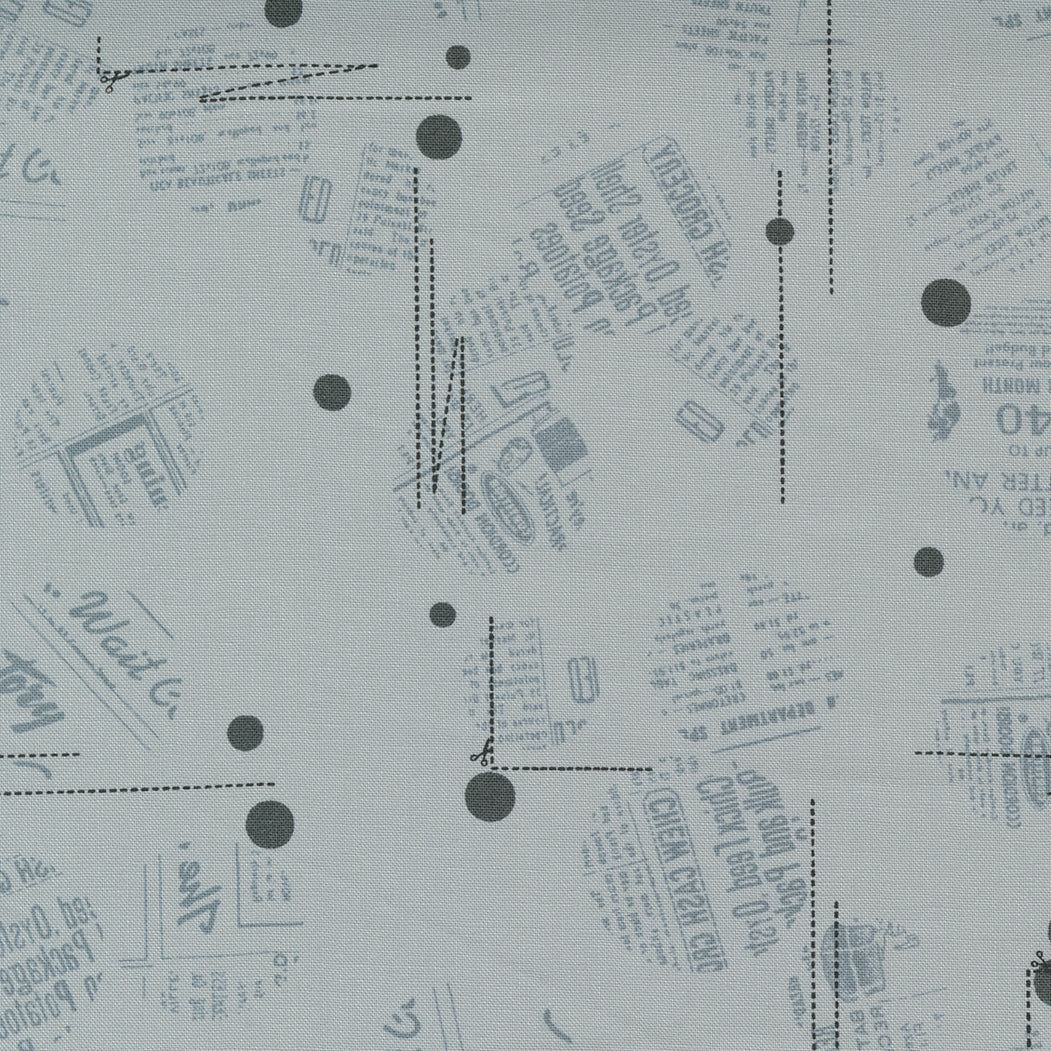 Modern Background Even More Paper Quit Fabric - News Dropping in Zen Grey/Gray - 1762 14
