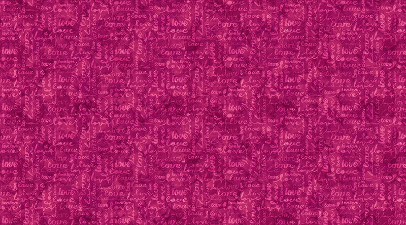 Modern Love Quilt Fabric - Love Multi Directional in Red - DP24446-24