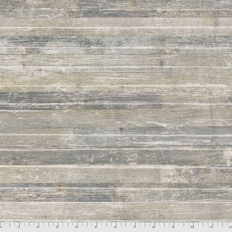 Monochrome Quilt Fabric by Tim Holtz - Planks in Natural Gray/Tan - PWTH176.NATURAL
