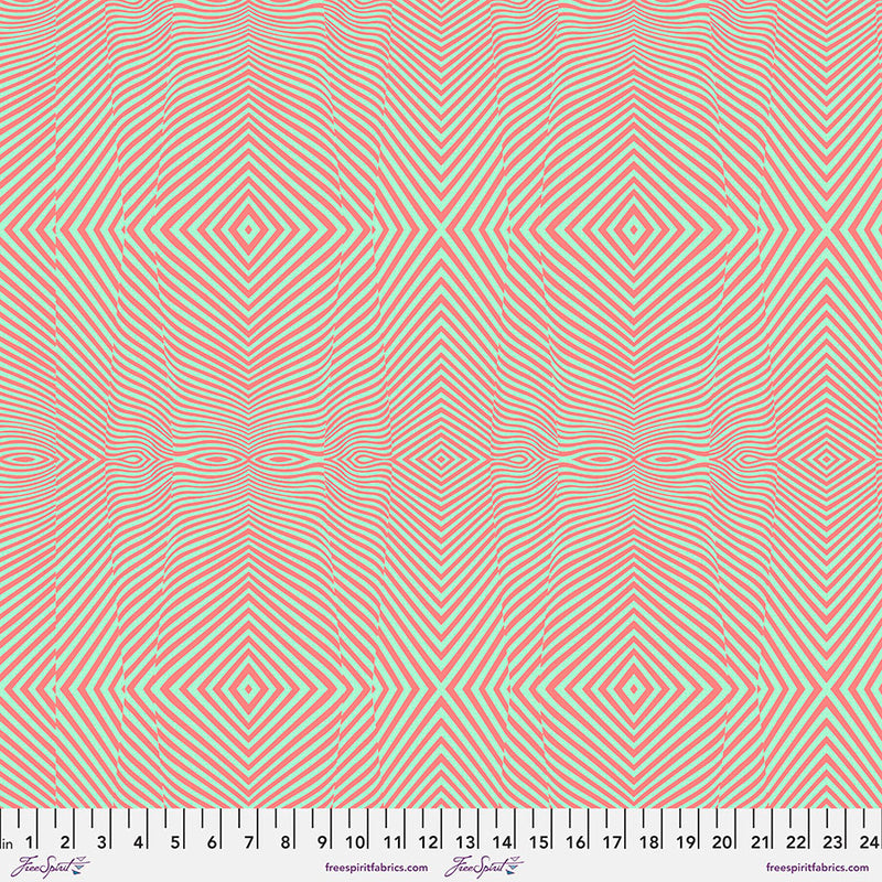 Moon Garden Quilt Fabric by Tula Pink - Lazy Stripe in Lunar Pink - PWTP022.LUNAR