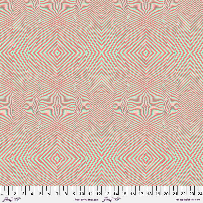 Moon Garden Quilt Fabric by Tula Pink - Lazy Stripe in Lunar Pink - PWTP022.LUNAR