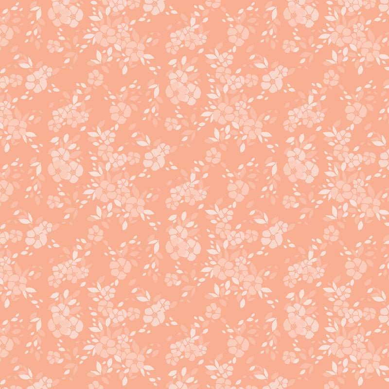 Moonlight Garden Quilt Fabric - Poesie Perfume Tonal Floral in Peach - RJ5504-PE3