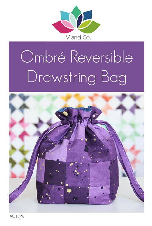 Ombre Reversible Drawstring Bag by V and Co. - VC 1279