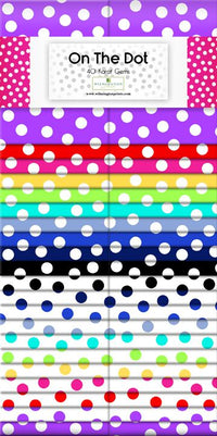 On the Dot Quilt Fabric - 40 Karat Gems - set of 40 2 1/2" strips - 842-96-842