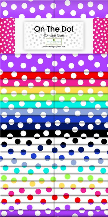 On the Dot Quilt Fabric - 40 Karat Gems - set of 40 2 1/2" strips - 842-96-842