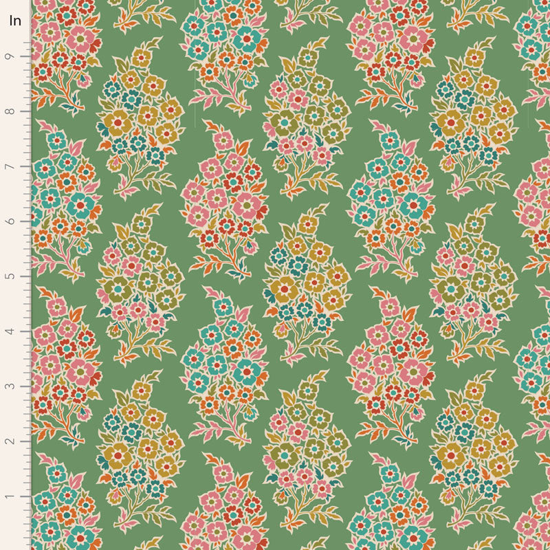 Pie in the Sky Quilt Fabric by Tilda - Willy Nilly in Green - 100496