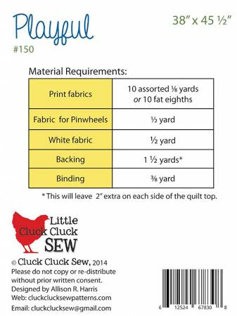 Playful Quilt Pattern by Cluck Cluck Sew - CCS150