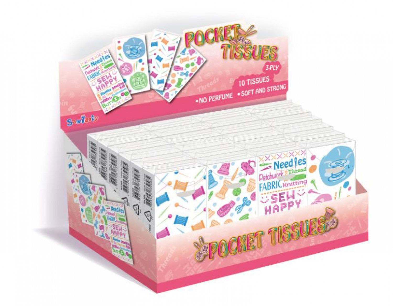 Pocket Tissue - Sewing Themed - New Designs - N4368