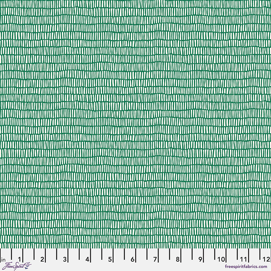 Poppy Pop Quilt Fabric - Tocca Dashed Stripes in Mint Green - PWSC041.MINTGREEN