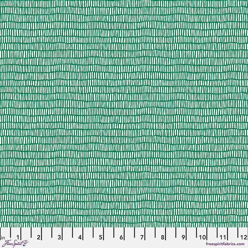 Poppy Pop Quilt Fabric - Tocca Dashed Stripes in Mint Green - PWSC041.MINTGREEN