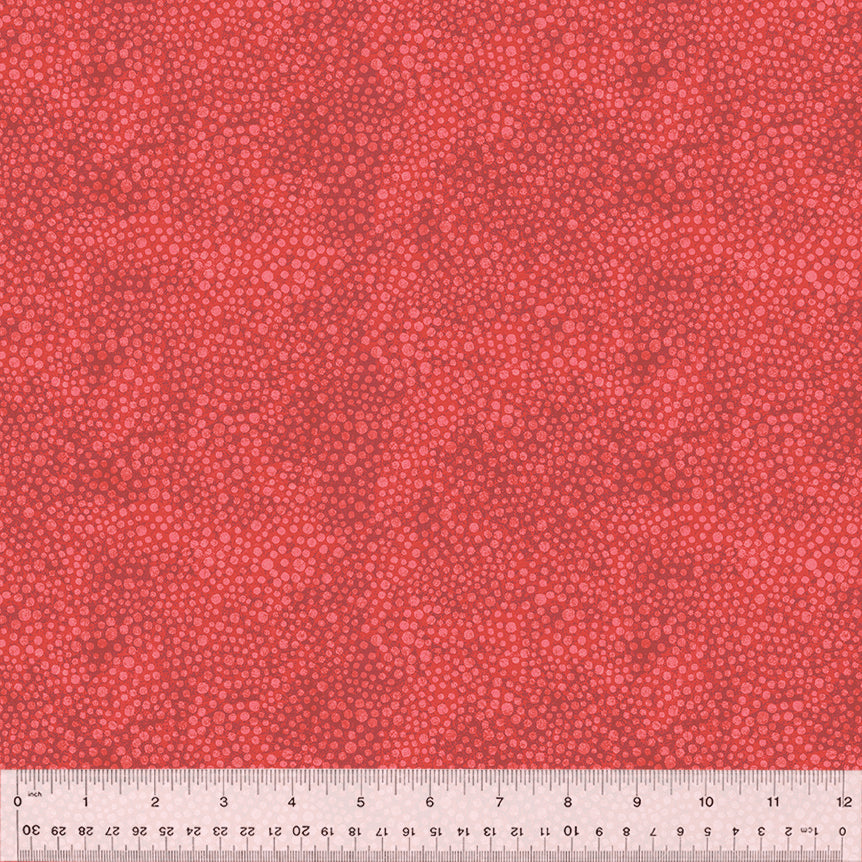Poppy Quilt Fabric - Dimple Dots in Poppy Red - 53459-6