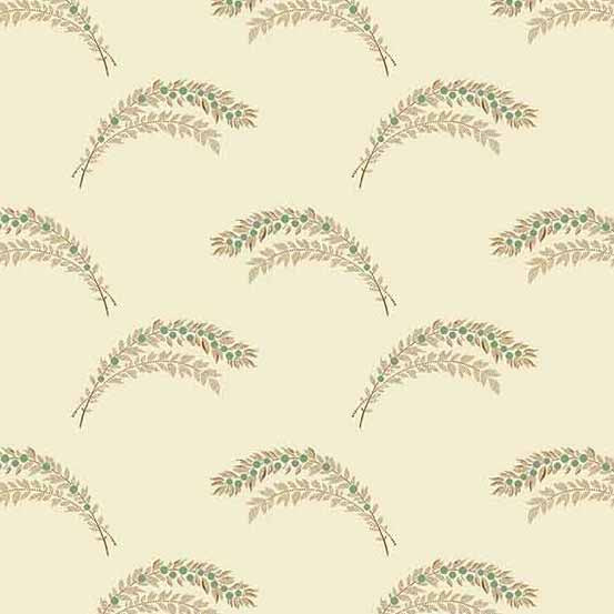 Primrose Quilt Fabric - Berry Branch in Parchment Cream - A-523-L