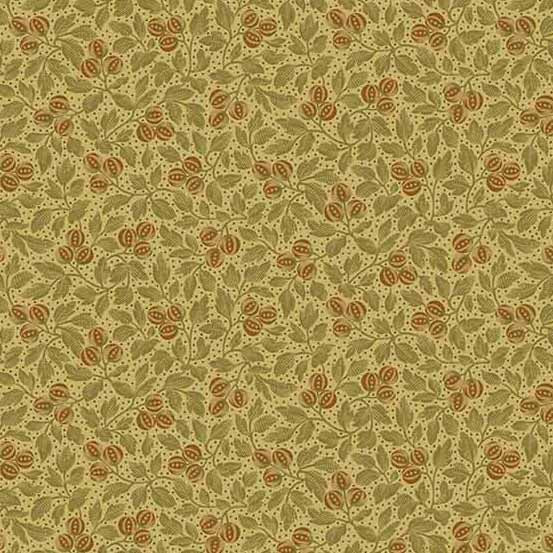 Primrose Quilt Fabric - Botanical Beauty in Spanish Moss Green - A-524-VN