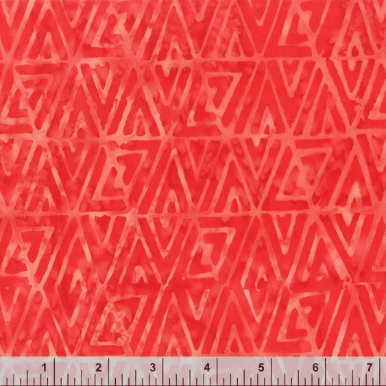 Pura Vida Batik Quilt Fabric - Catamaran in Coral Reef Orange - 9092Q-1
