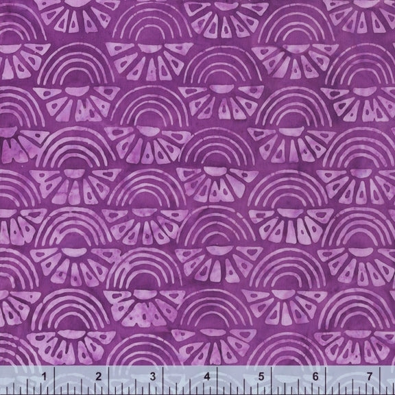 Pura Vida Batik Quilt Fabric - Island Sunrise in Calla Lily Purple - 9089Q-2