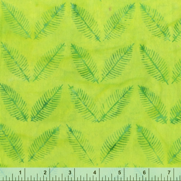 Pura Vida Batik Quilt Fabric - Paradise in Parrot Green - 9087Q-3