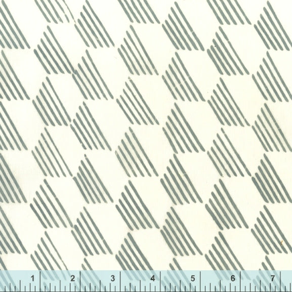 Pura Vida Batik Quilt Fabric - Surf Swells in Daydream White/Gray - 9093Q-5