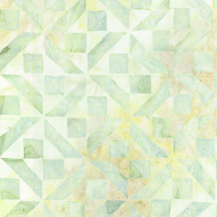 Quilt Inspired Backgrounds Batik Quilt Fabric - Exploding Star in Seafoam - 80910-65