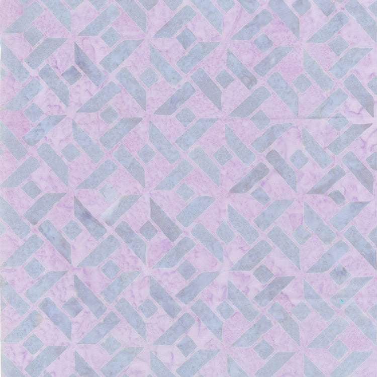 Quilt Inspired Backgrounds Batik Quilt Fabric - Windmill in Mauve (Pink/Blue) - 80911-80