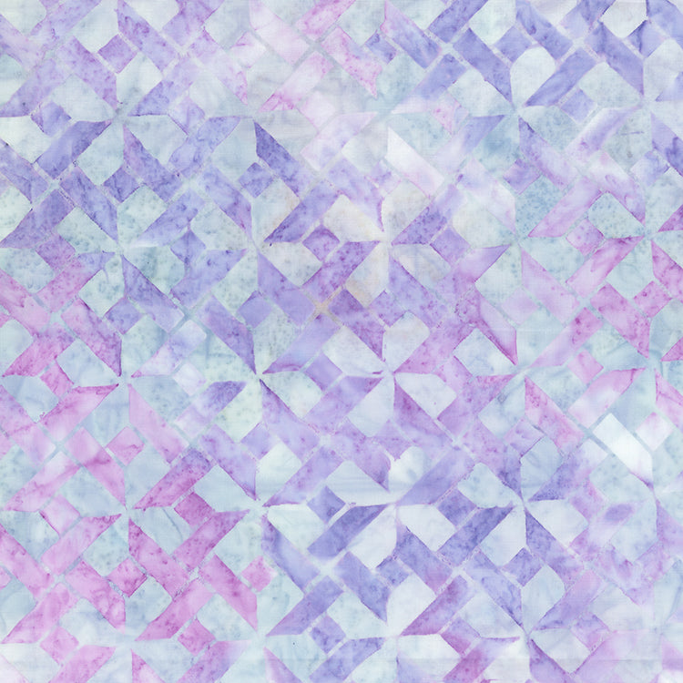 Quilt Inspired Backgrounds Batik Quilt Fabric - Windmill in Plum Purple - 80911-82