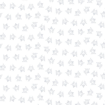 Quilter's Flour IV Quilt Fabric - Double Vine in White on White - 396-01W