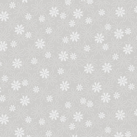 Quilting Illusions - Stencil Floral in Gray - 1649-21516-K