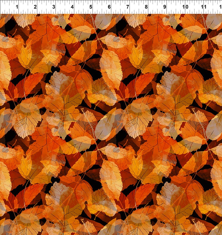 Reflections of Autumn Quilt Fabric - Leaves in Multi - 5RA 1