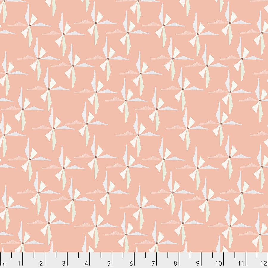 Reverie Quilt Fabric by Shell Rummel - Waiting for the Wind in Powder (Peach) - PWSR035.POWDER