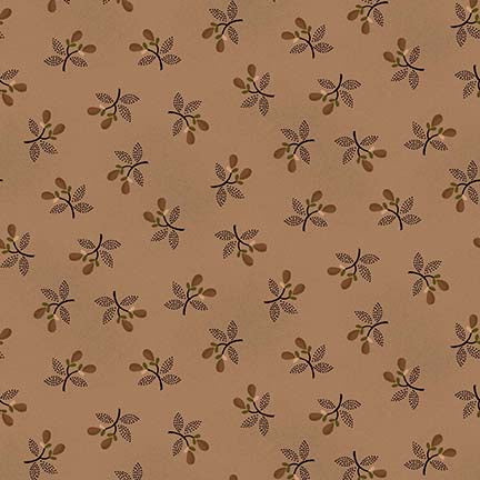 Right as Rain Quilt Fabric - Sprigged Pears in Taupey Gray - 9845-93