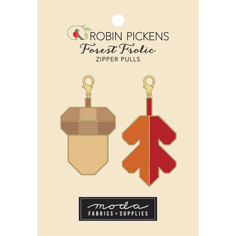 Robin Pickens Acorn  Zipper Pulls - 2 Count - RP101