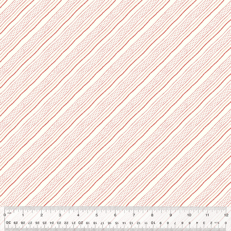 Sacramento Quilt Fabric - Boyfriend Stripe in Brick Red/Cream - 53409-1